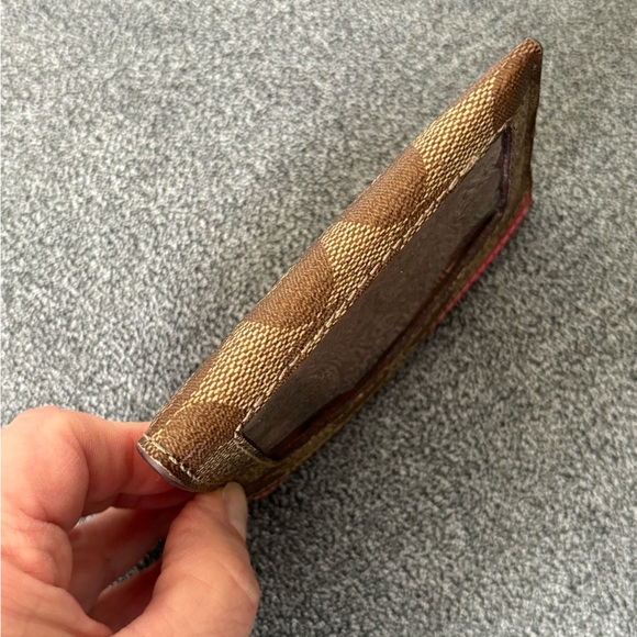 Coach Mini Skinny Id Case In Signature Canvas NWT - Picture 6 of 8